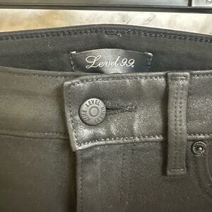 LEVEL 99 SKINNY JEANS FOREVER BLACK COATED 26 WAIST STRETCH
